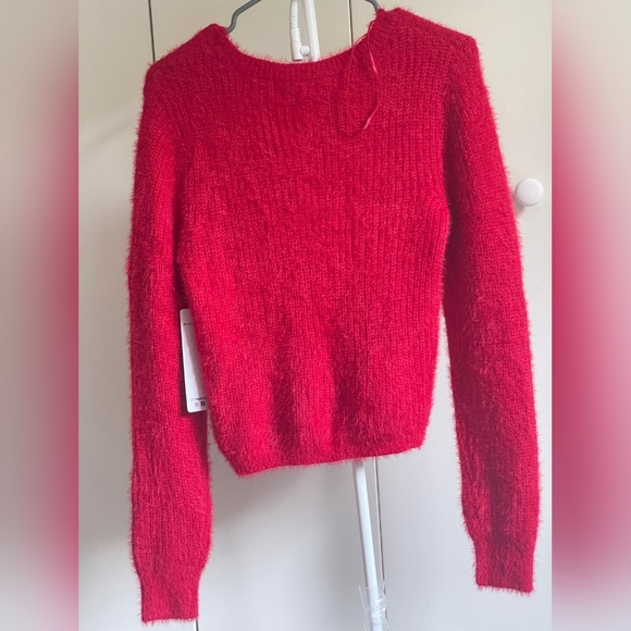 Madden Girl Red Cardigan with Heart Accents - Picture 4 of 8